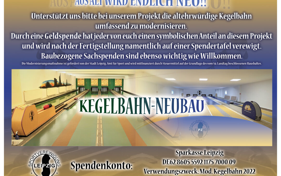 Modernisierung der Kegelbahn beginnt!