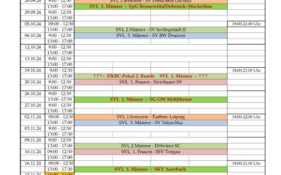 Bahnbelegungsplan der Saison 2024/25 online!